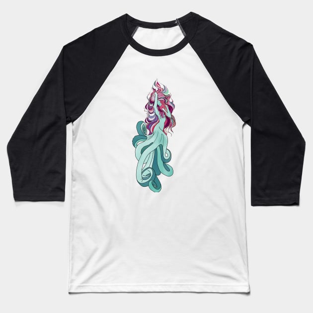 octopus mermaid Baseball T-Shirt by amenij